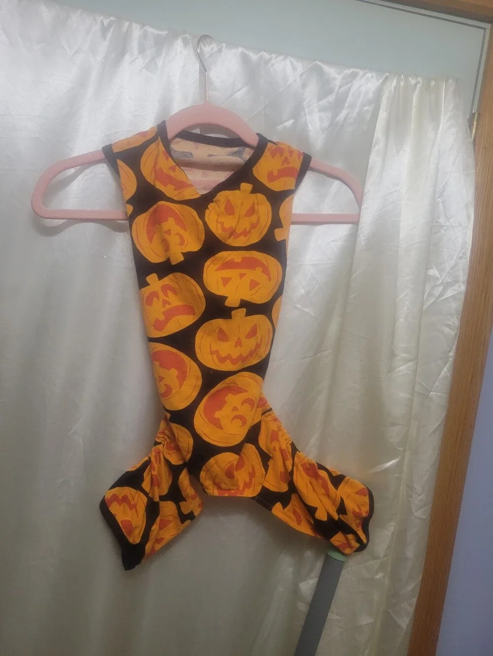 Dog Med Orange Jack-O'-Lantern Pumpkin Costume Pajamas